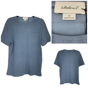 NEW Wheelers.V Cali Washed Blue Tee T Shirt Men's Sz M Short Sleeve WV20S005KT